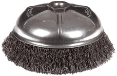 Weiler 36037 Vortec Pro Crimped Wire Cup Brush 6 Inch 5/8-11 Arbor 0.02 Steel