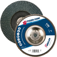 Weiler 51139 Tiger Paw 7 Inch 36 Grit Flap Disc with 5/8-11 UNC Nut (Pack of 10)