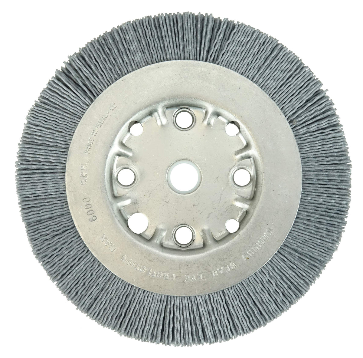 Weiler 31122 6 Narrow Face Nylox Wheel 035/180SC Crimped Fill 5/8-1/2 Arbor Hole