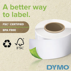 DYMO 30321 LW Large Mailing Address Labels for LabelWriter Label Printers, White, 1-4/10 x 3-1/2, 2 Rolls of 260