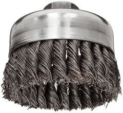 Weiler 12206 4 Single Row Knot Wire Cup Brush, 5/8-11 UNC Nut