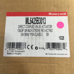 Honeywell ML6425B3013 Spring Return Direct Coupled Globe Valve Actuator 24V 3/4 Stroke 135 LBF