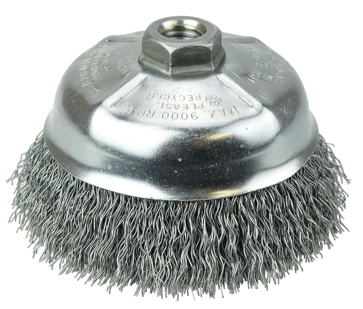 Weiler 14206 Crimped Wire Cup Brush 5 Inch Diameter Steel