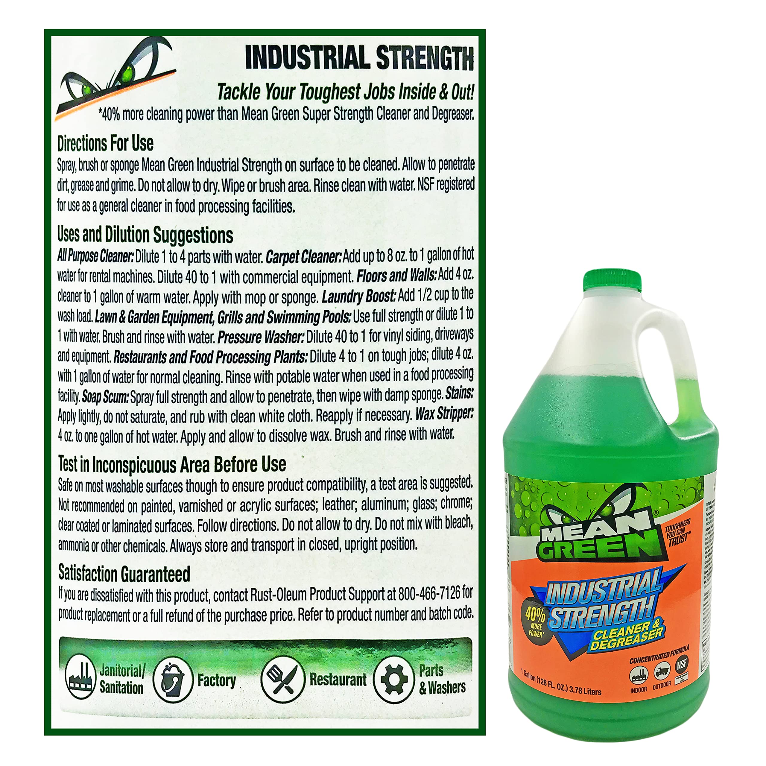 Rust-Oleum MG102 Industrial Strength Cleaner & Degreaser, 1 Gallon (Pack of 1) Replacement MPN