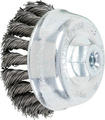 Pferd 82522 Single Row Power Knot Cup Wire Brush 4 Inch 5/8-11 Thread 9000 RPM