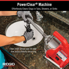 RIDGID 55808 PowerClear Drain Cleaning Machine Kit 120 Volts 1 Pack