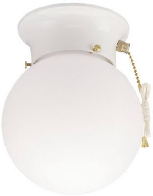 WESTINGHOUSE Westinghouse 66680 Flush Mount Ceiling Fixture 60W White