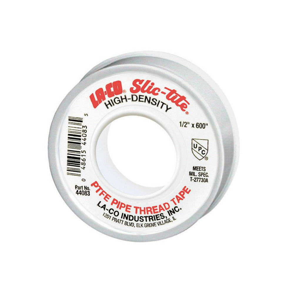 LA-CO La-co 44083 Ptfe Pipe Thread Seal Tape 0.5x600 in
