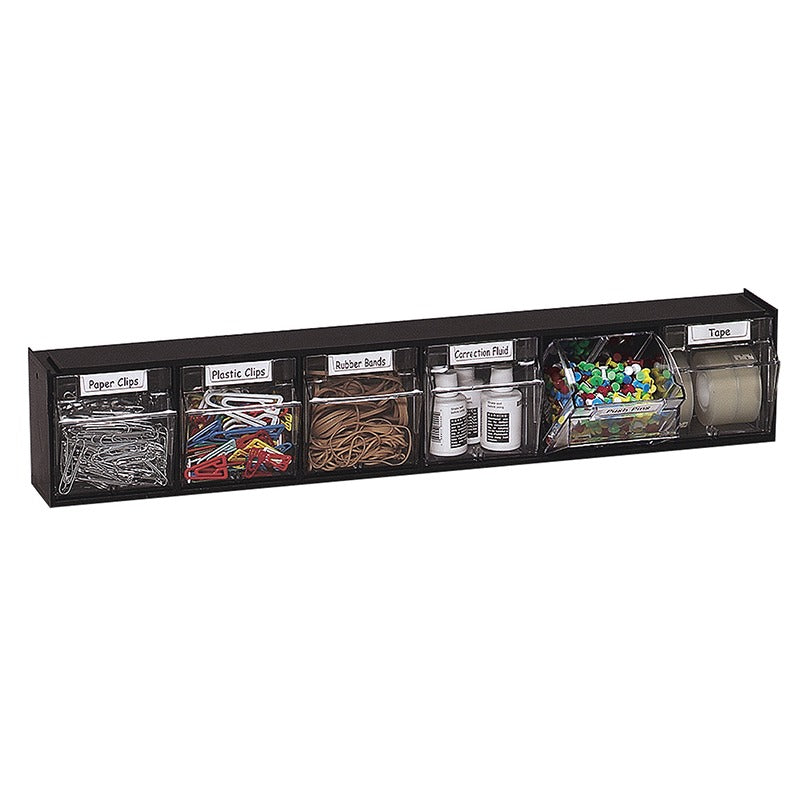 DEFLECTO Deflecto DEF20604OP Interlocking Tilt Bin System 6 Bins (23-5/8 in x 3-5/8 in x 4-1/2 in)