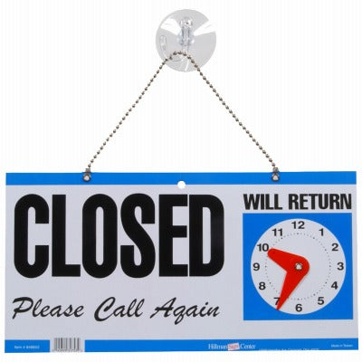 HILLMAN Hillman Fasteners 848653 Open Closed Clock Sign