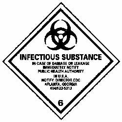 ACCUFORMNMC Accuformnmc DL53AL Dot Shipping Label Infectious Substance