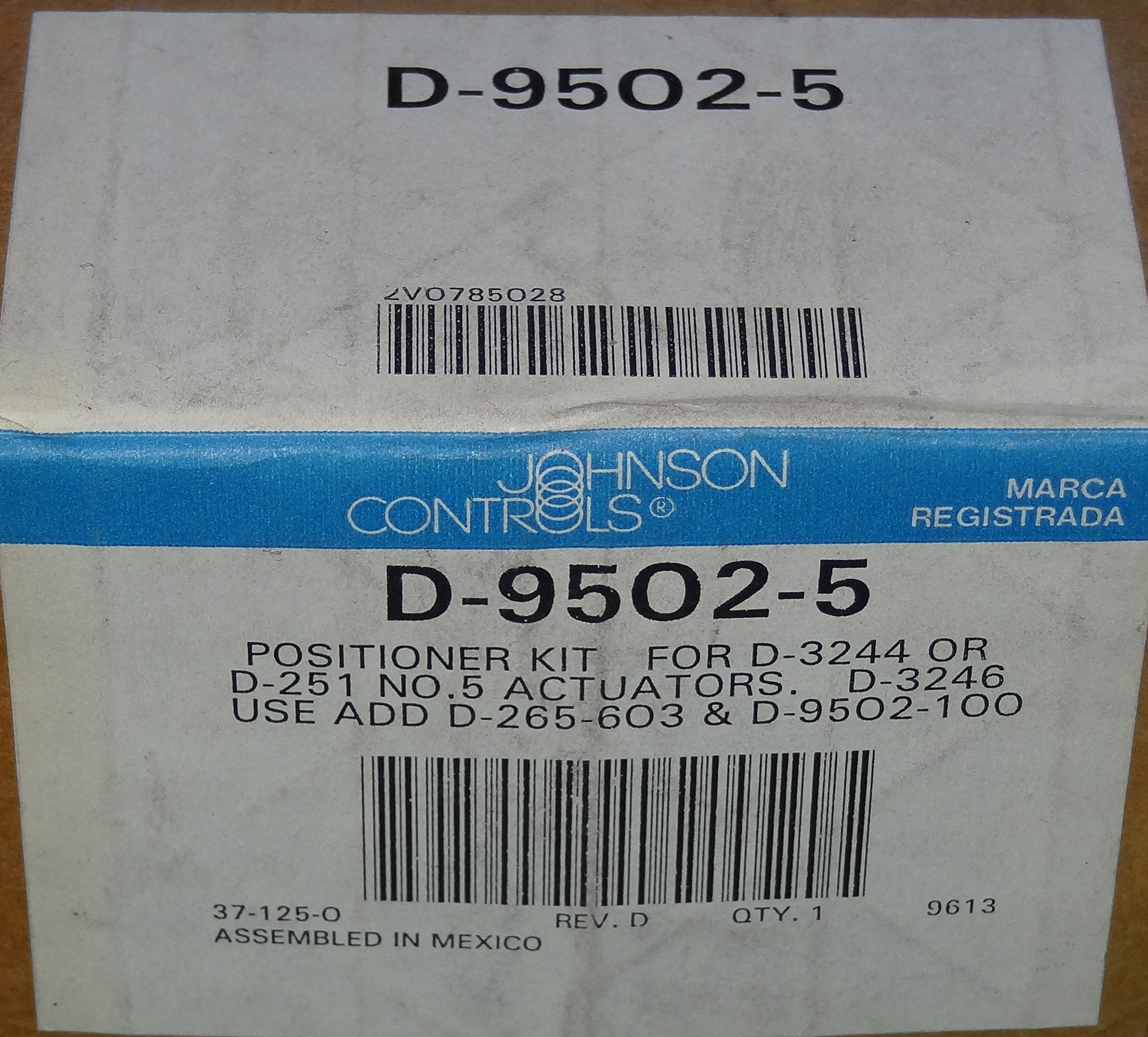 Johnson Controls D-9502-5 Pneumatic Damper Actuator Positioner