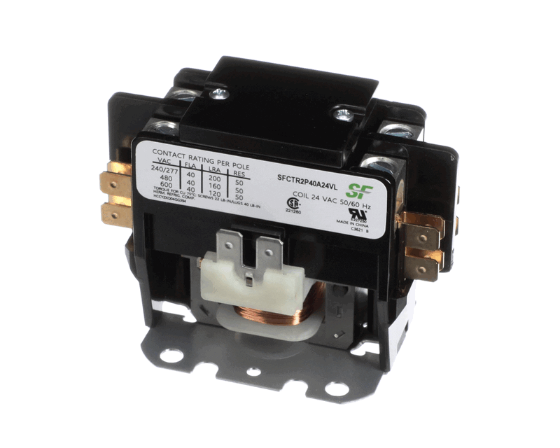 TRANE TRANE SFCTR2P40A24VL Contactor 2 Pole 40A 24VAC