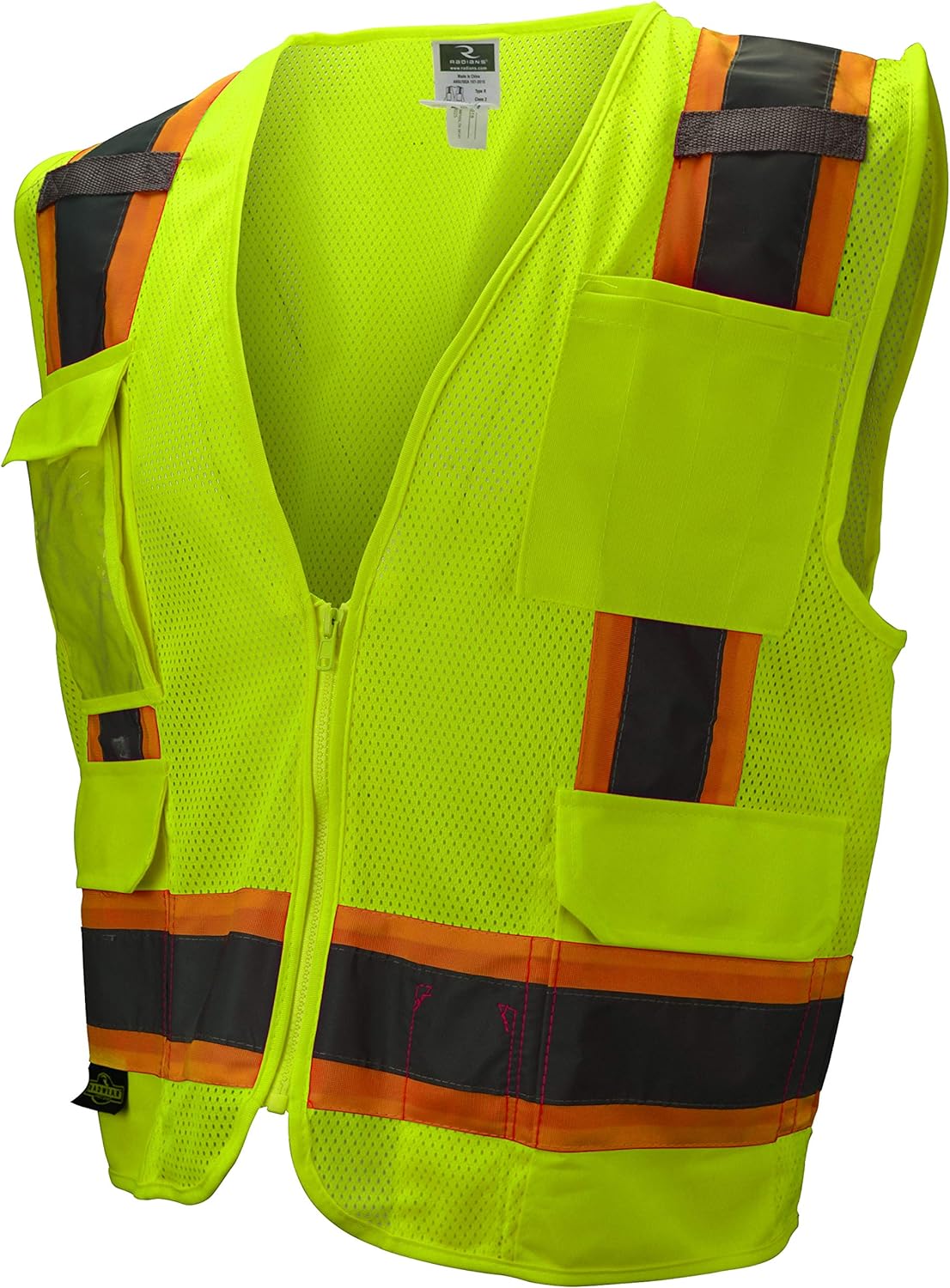 Radians SV6-2ZGM-3X Two Tone Class 2 Surveyor Polyester All Mesh Vests Green 3X-Large