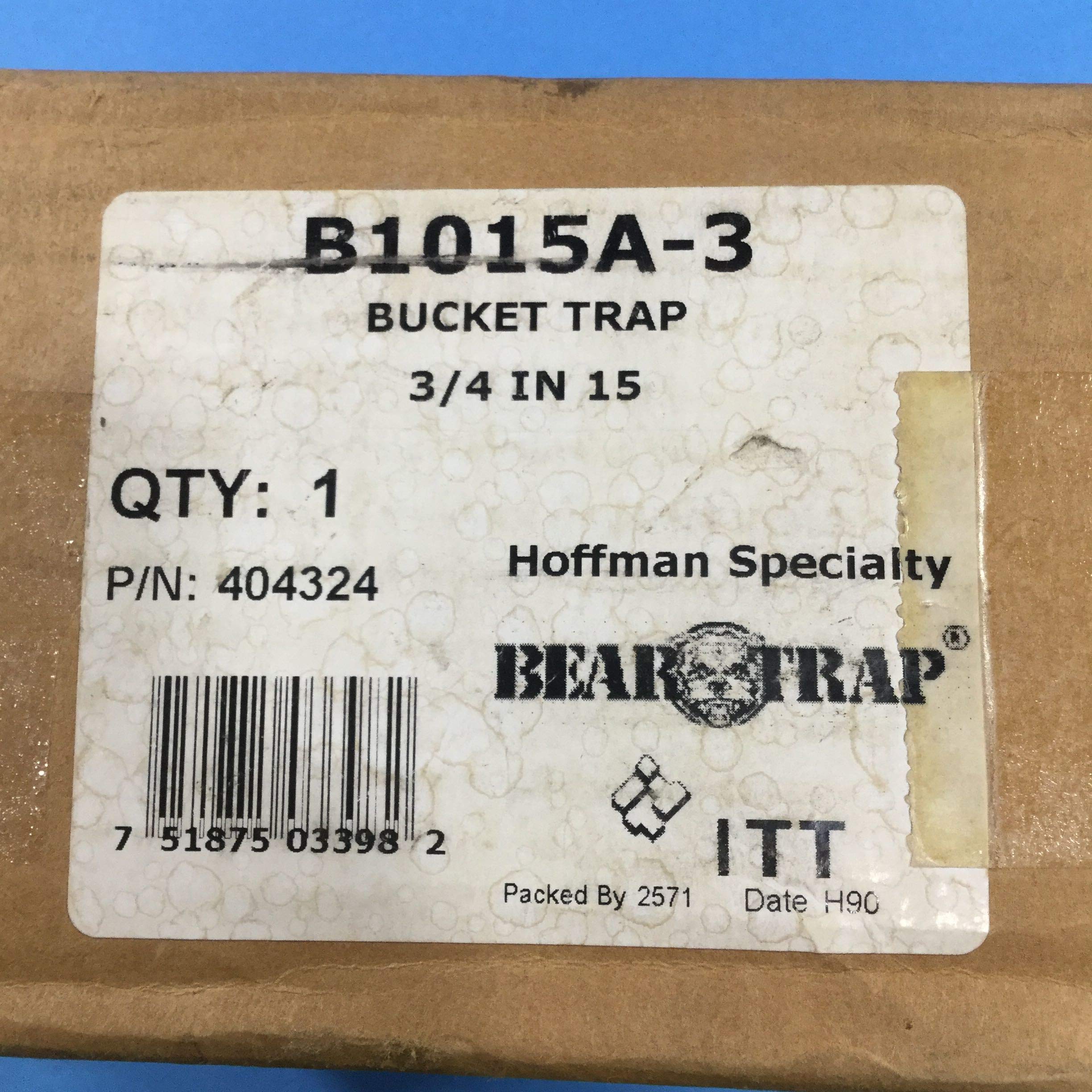 HOFFMAN 404324 Mechanical Components Inverted Bucket Steam Trap 15 PSI Replacement MPN