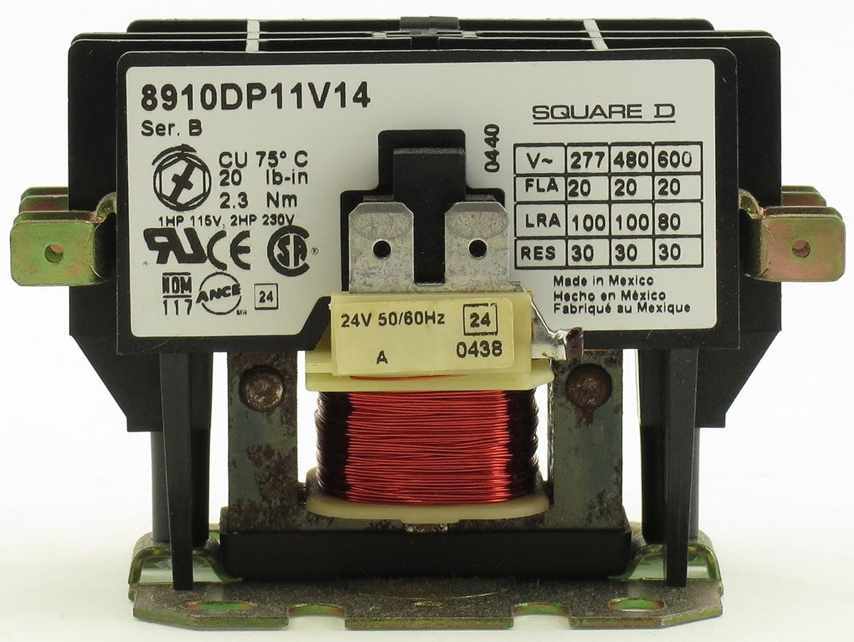 Schneider Electric 8910DP31V14 Contactor 600-Vac 30-Amp Dp Plus Options Electrical Box