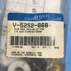 Johnson Controls V-5252-668 Ring Packing Kit For 1/2 Inch Valve Replacement V5252 VB3752