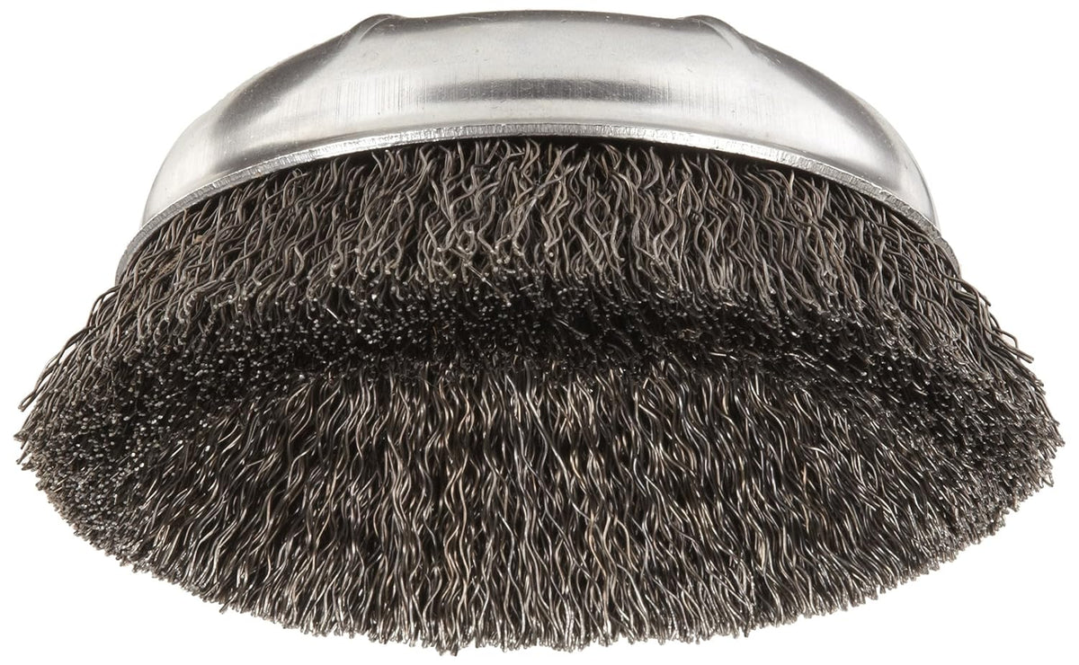 Weiler 36037 Vortec Pro Crimped Wire Cup Brush 6 Inch 5/8-11 Arbor 0.02 Steel