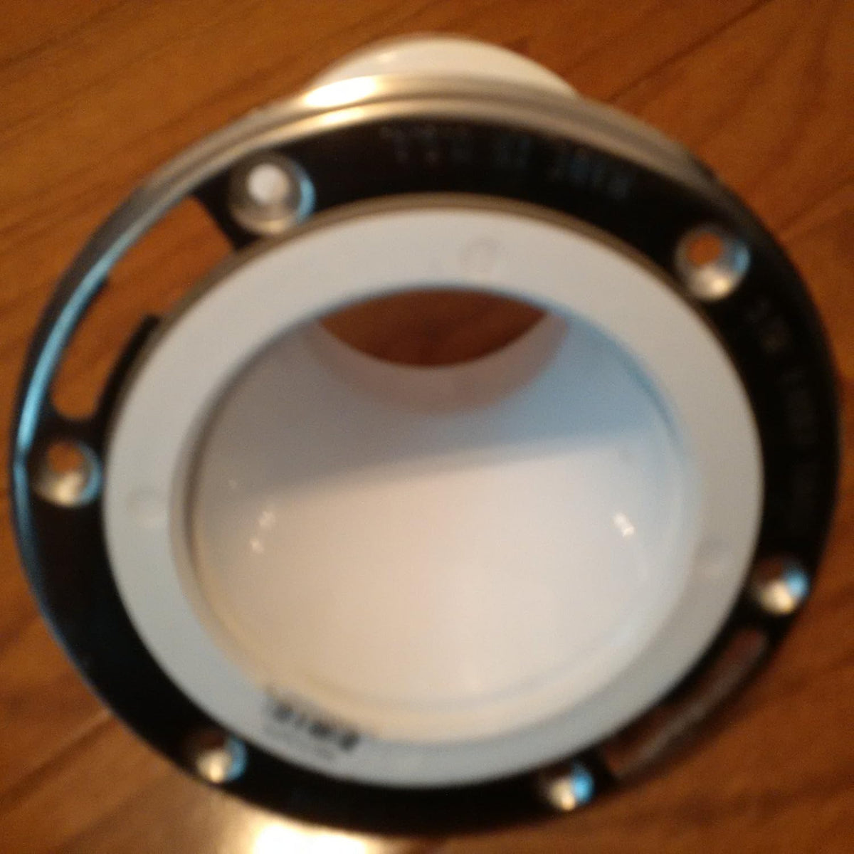 Sioux Chief 889-POMPK PVC Offset Closet Flange 4 inch x 3 inch with Stainless Steel Ring