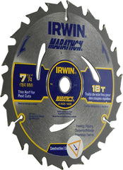 IRWIN 24028 MARATHON Carbide Corded Circular Saw Blade, 6 1/2-inch, 7 1/4-inch 18T