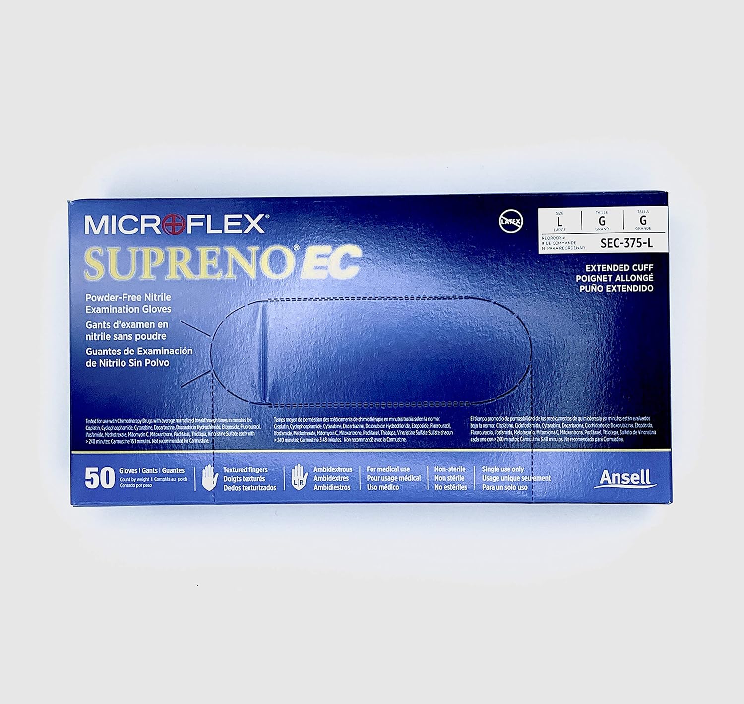 150-Gloves* Microflex Supreno EC Extended Cuff PF Nitrile X 150-Gloves* Microflex Supreno EC Extended Cuff PF Nitrile X