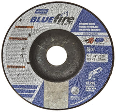 Norton 66252843218 Blue Fire Plus Depressed Center Abrasive Wheel Type 27 Zirconia Alumina and Aluminum Oxide 7/8 Arbor 5 Diameter x 1/4 Thickness Pack of 25