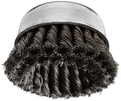 Weiler 12766 4 Inch Double Row Knot Wire Cup Brush with Steel Fill 5/8-11 UNC Nut