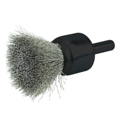 Weiler 10017 Crimped Wire End Brush Stainless Steel Fill 3/4 Diameter