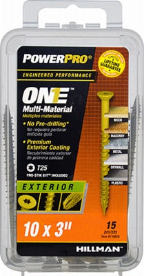 HILLMAN Hillman Fasteners 116804 Exterior Screw 10x3 in 15 Pack