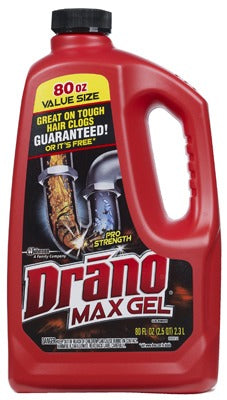 SC JOHNSON S C Johnson Wax 40109 Drain Clog Remover Gel 80 Oz
