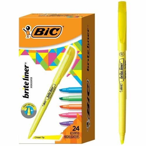 BIC Bic BICBL241AST Pocket Highlighter Set 24 Pack
