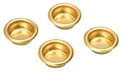 JOHNSON HARDWARE L E Johnson 15-3PPK3 Sliding Door Pull Bright Brass 4 Pack