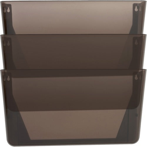 LORELL Lorell LLR60002 Wall File Pocket Organizer Smoke 3-pack