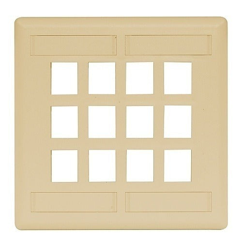HUBBELL Hubbell Premise Wiring IFP212EI Wall Plate 2-gang 12 Port