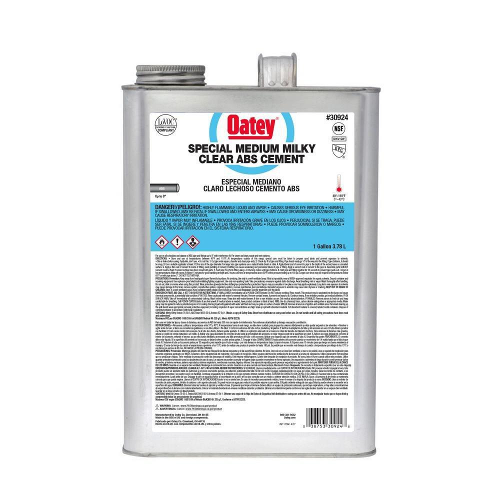 Oatey 30924 1 gal Fast Set Plastic Clear Pipe Cement