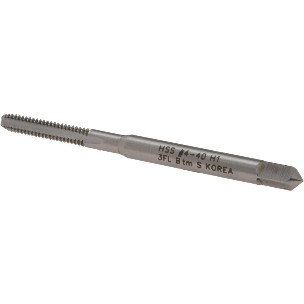 HERTEL Hertel K008078AS 4-40 Unc Bottoming Tap 3 Flute Hss