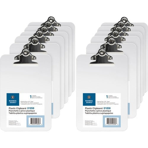 BUSINESS SOURCE Business Source BSN01858BX Clear Clipboard 6x9 Box 12