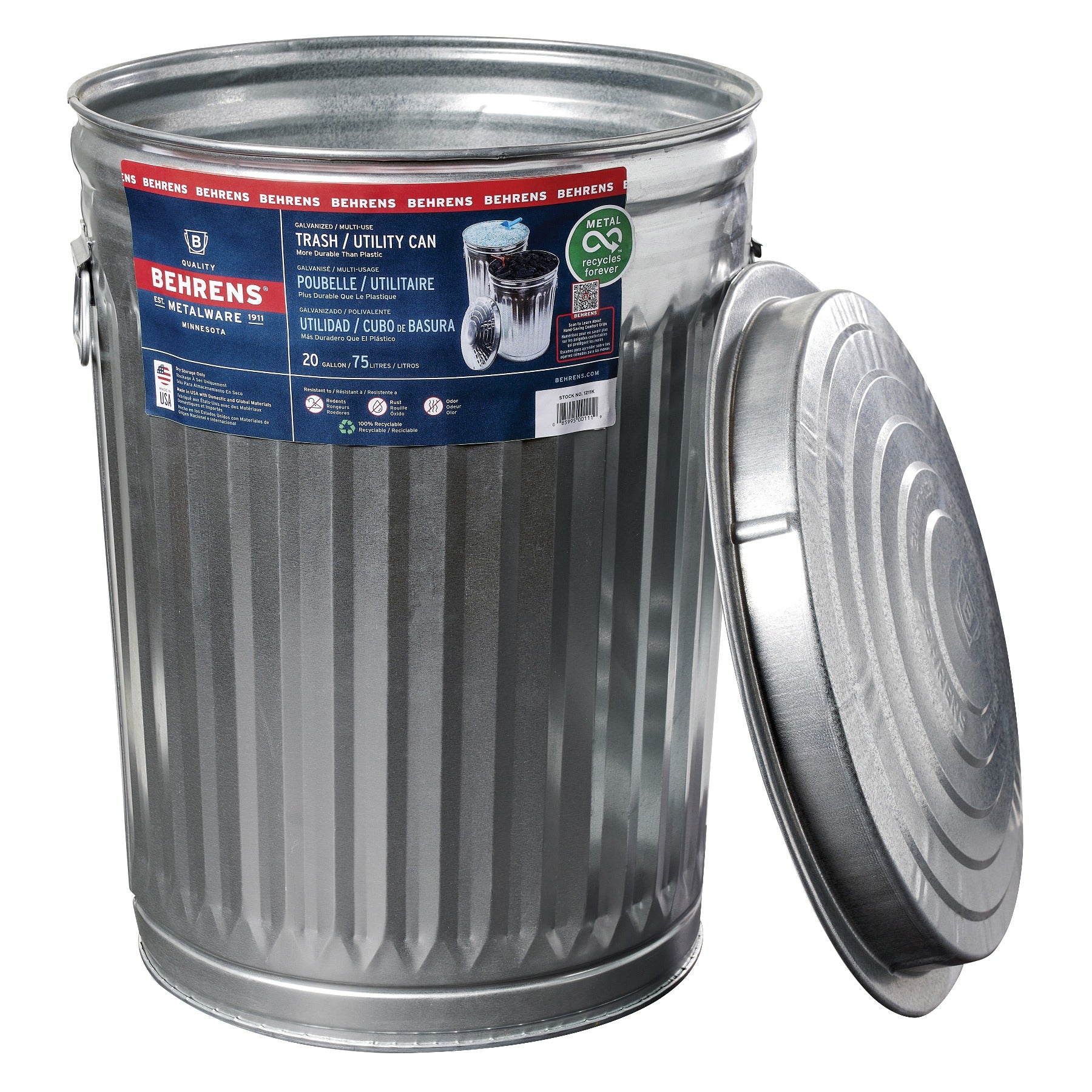 BEHRENS Behrens 1211 Trash Can (20 gallon)