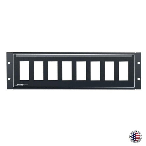 LOWELL Lowell D8P-ID-3 Rack Panel Decora 3U 8-device