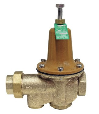 Watts 9309 Water Pressure Reducing Valve, NPT Female Union x NPT Female, Polymer Seat, Adjustable 25-75 psi