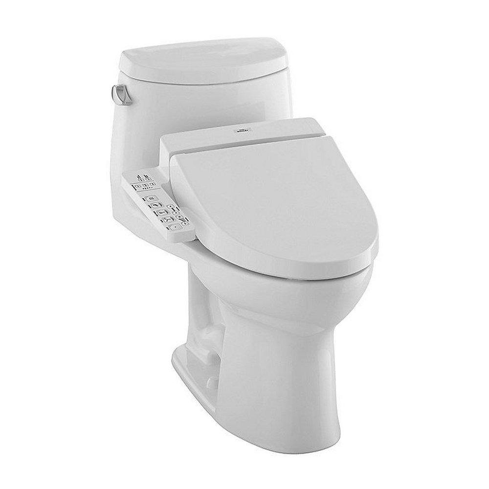 Toto CST604CEFGAT40#01 UltraMax II 1.28 GPF One Piece Elongated Toilet with Left Hand Lever - Less Seat