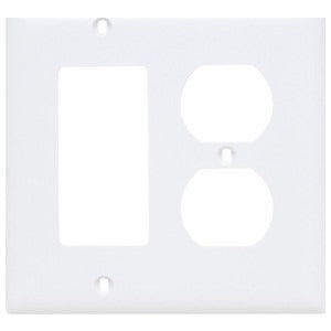 LEGRAND Legrand TP826-W TradeMaster Combination Wallplate 2-Gang 4.7 in