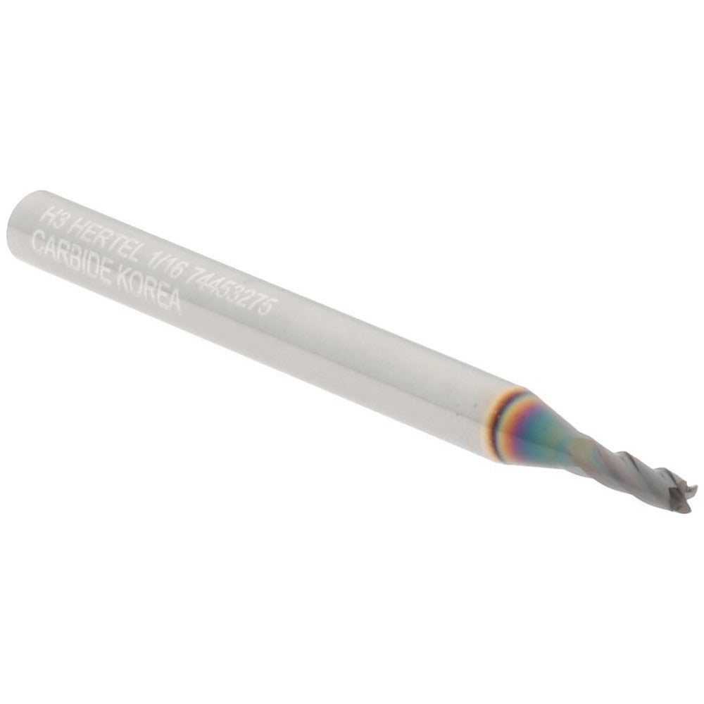 HERTEL Hertel 750434 Square End Mill 1/16 in 4 Flute Carbide