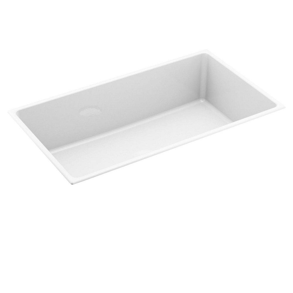 Moen FC331910 33 x 19 in. No Hole Fireclay Single Bowl Farmhouse and Undermount Kitchen Sink