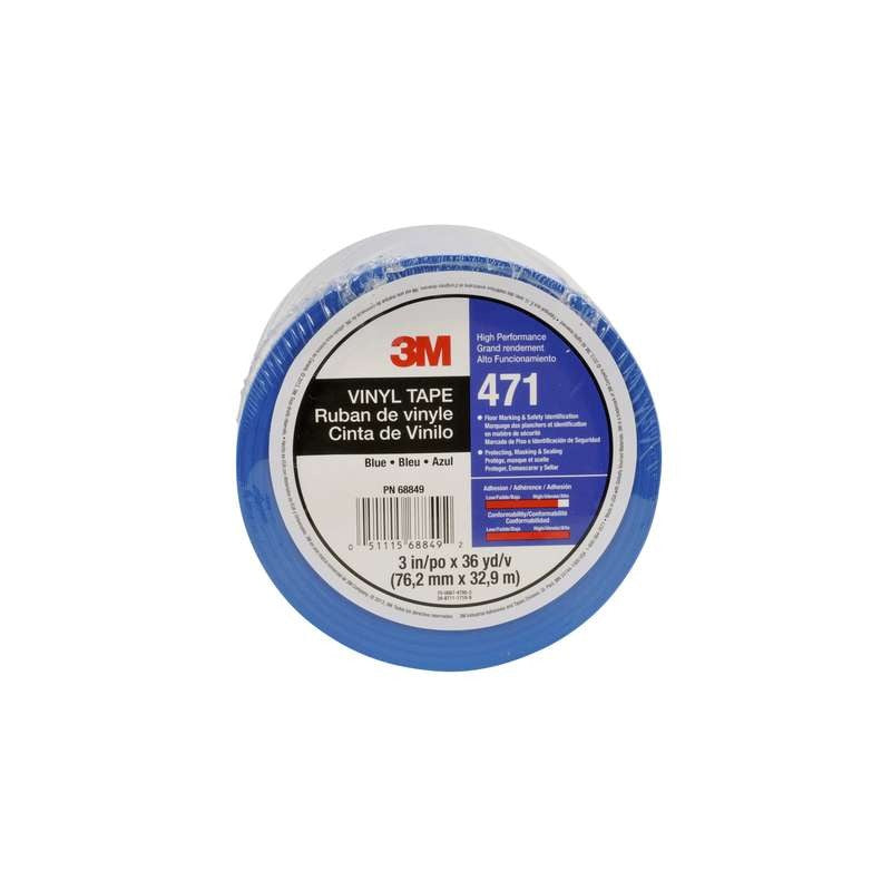 3M 3M 7010375087 Vinyl Tape 471 3 in x 36 yd 5.2 mil (12 Rolls/Case)