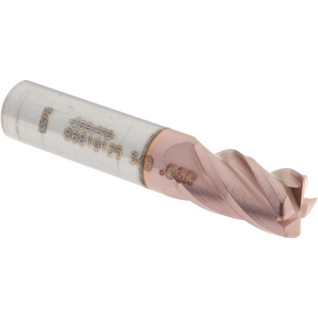 ACCUPRO Accupro 12182885 Corner Radius End Mill 3/8 in 4 Flute