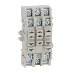 Square D 8501NR82B 300 VAC 15 Amp Din Rail/Direct Panel Mount Double Tier Relay Socket