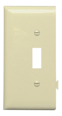 Pass & Seymour PJSE1I 1-Toggle Switch Ivory Smooth Nylon Semi-Jumbo End Sectional Wallplate