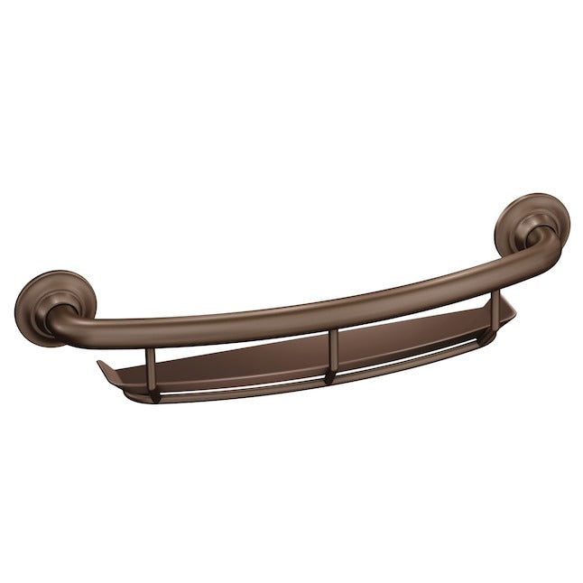 MOEN MOEN LR2356DOWB Grab Bar with Shelf 16 inches