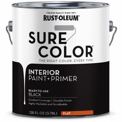 RUST-OLEUM Rust-oleum 380216 Interior Wall Paint Primer Flat Black 1 Gal